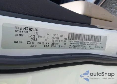 2015 Dodge Durango Limited from USA, damaged, VIN 1C4RDJDG2FC851166